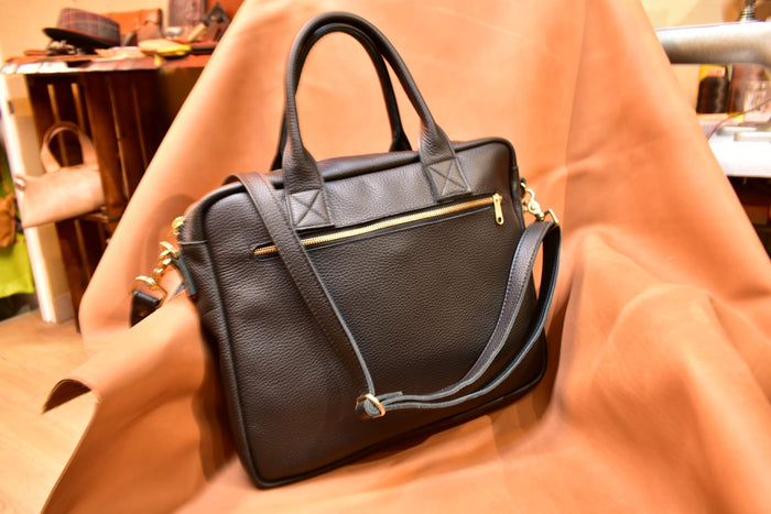 The Smart Black Leather Briefcase
