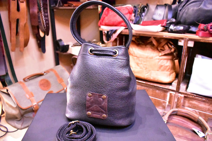 The Small Black Bucket Bag
