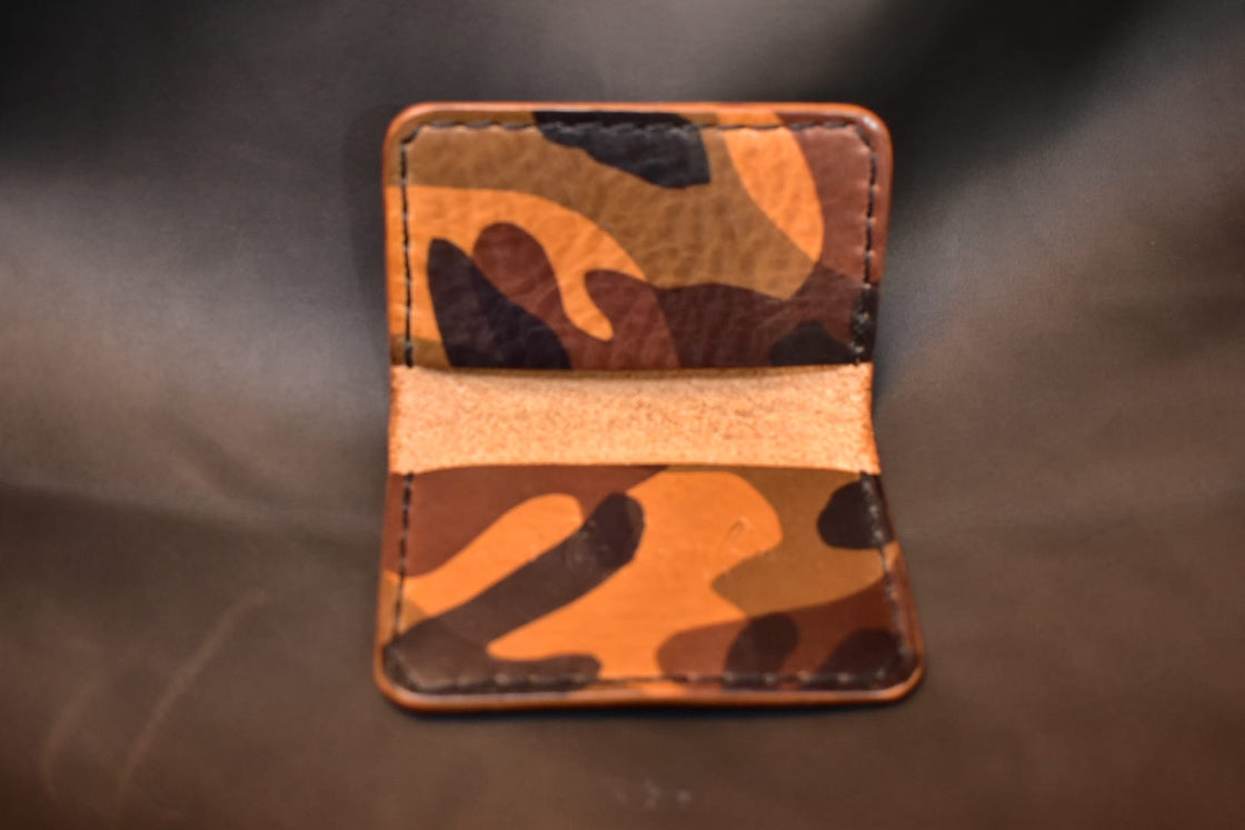 Minimal Wallet Handstitched - Yellow Camouflage