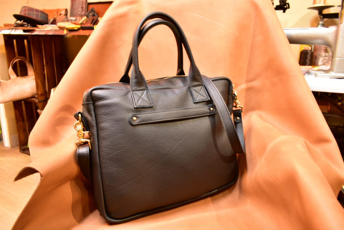 The Smart Black Leather Briefcase