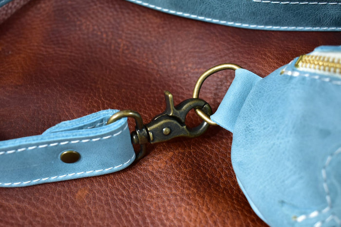 The Cute Sky Blue Leather Bumbag