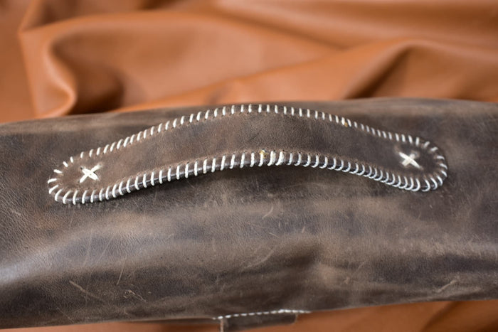 Pull-Up Dark Brown Wide-Body Clutch