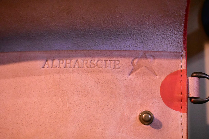 Unique Hand-Painted Cow Leather Clutch