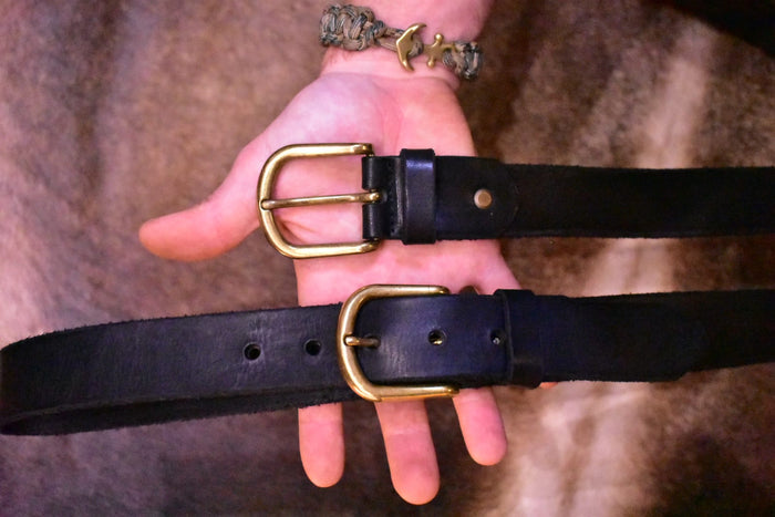 Elegant Black Leather Belt Made-To-Measure