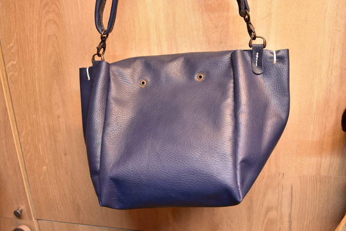 The Practical Blue Boxy Flap Crossbody Bag