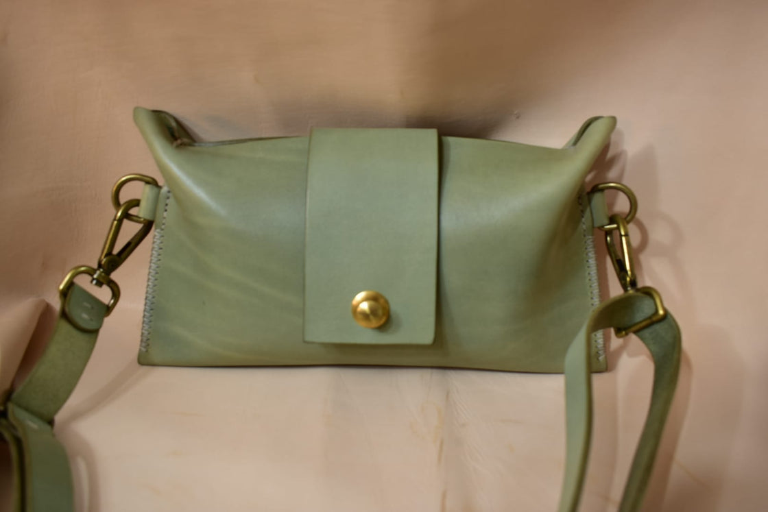 Small Mint Leather Crossbody