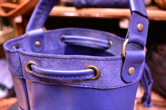 The Small Blue Bucket Bag