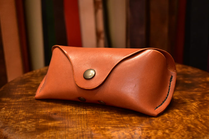 Glasses Case Handstitched - Sevillano Burnt Orange