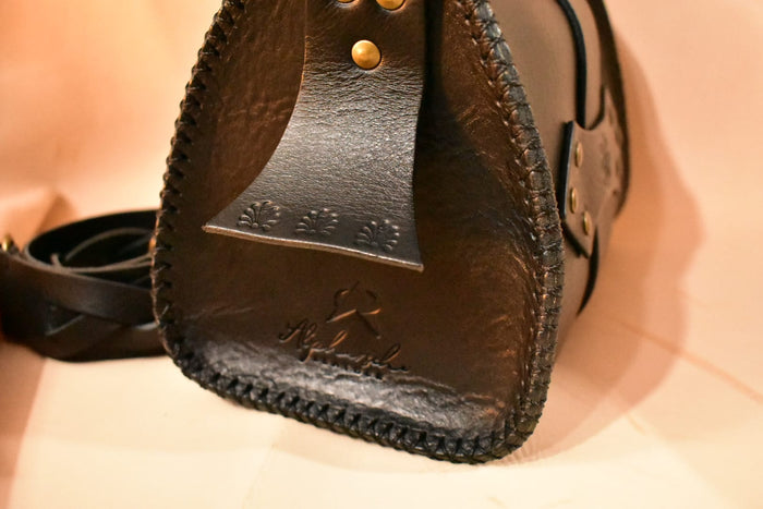 Rustic Black Top-Handle Tool Bag