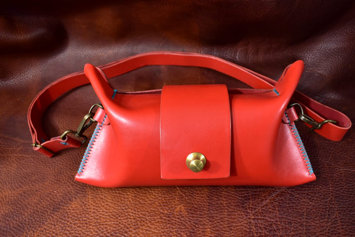 Small Red Leather Crossbody