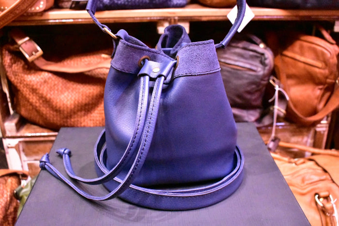 The Small Blue Bucket Bag