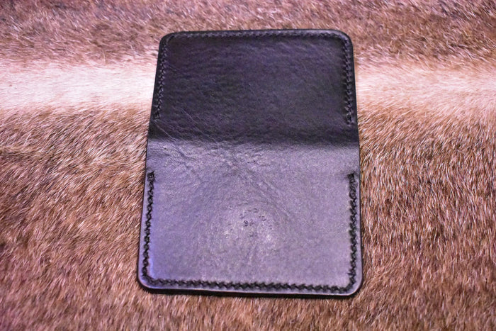 Minimal Wallet Handstitched - Soft Black