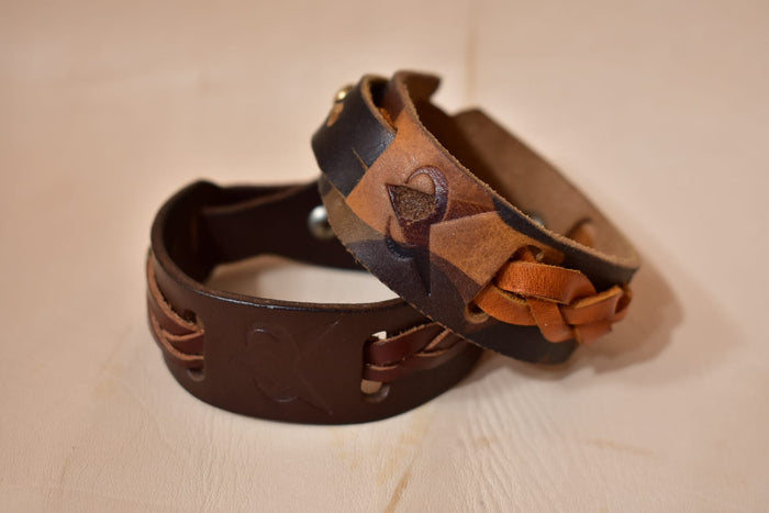 Weaved Interlocking Bracelet - Yellow Camouflage