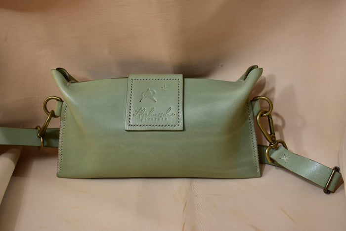 Small Mint Leather Crossbody
