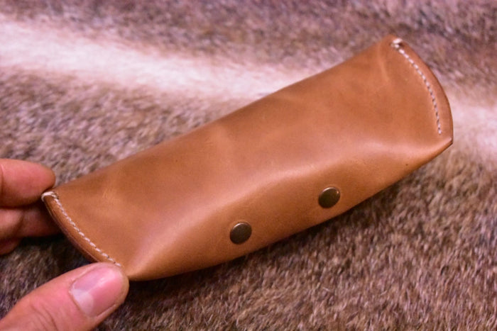 Glasses Case Handstitched - Camel