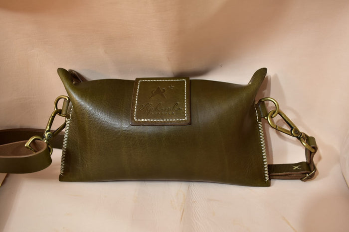 Small Olive Green Leather Crossbody