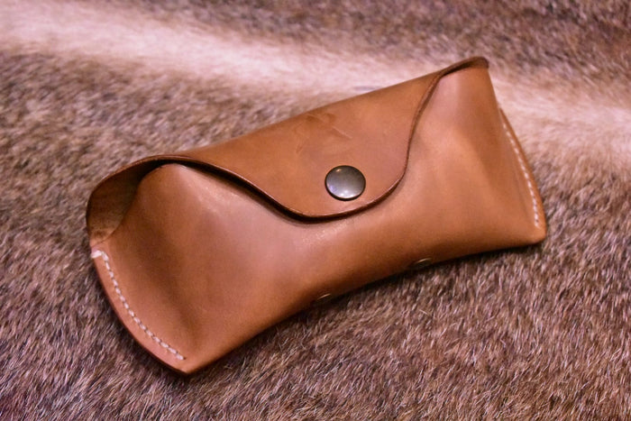 Glasses Case Handstitched - Camel