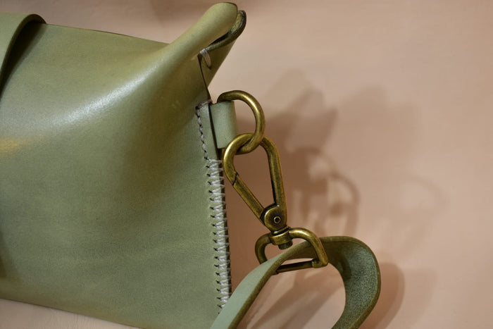Small Mint Leather Crossbody