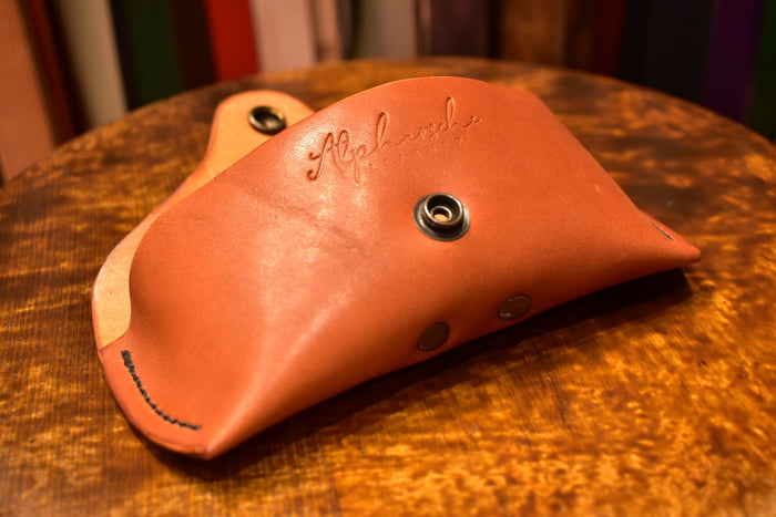 Glasses Case Handstitched - Sevillano Burnt Orange