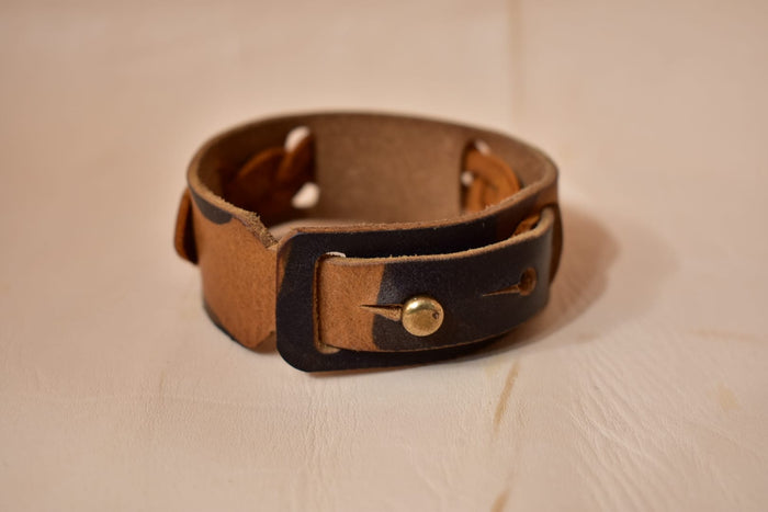 Weaved Interlocking Bracelet - Yellow Camouflage