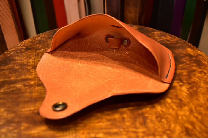 Glasses Case Handstitched - Sevillano Burnt Orange