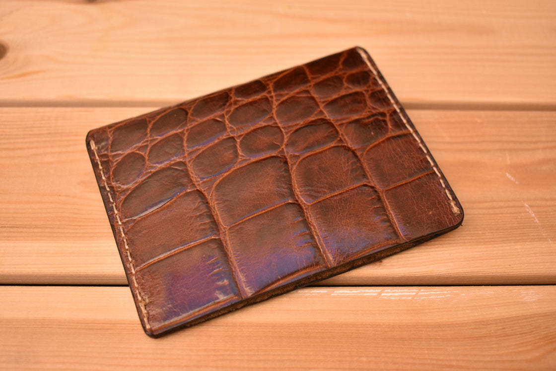 Minimalist Faux-Croc Wallet